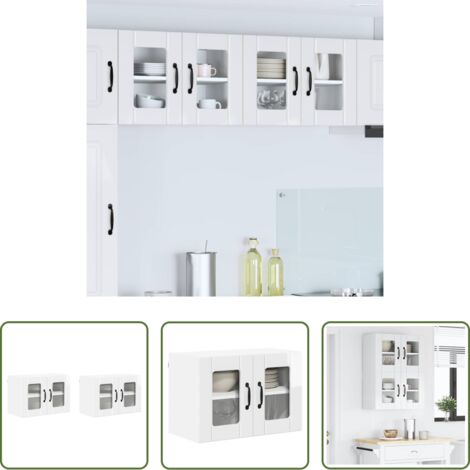 vidaXL Muebles de cocina -  Mueble de Cocina 2 pcs brillante 60 x 31 x 40 cm