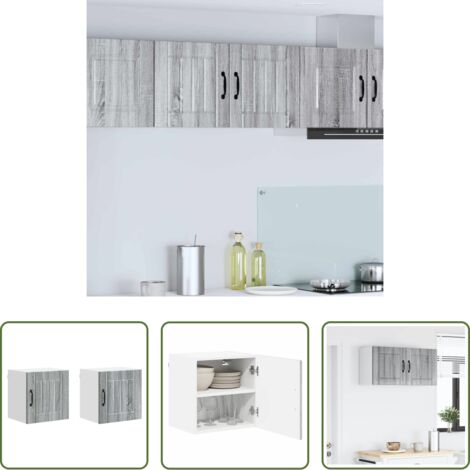 vidaXL Muebles de cocina -  Mueble de Cocina 2 pcs Gris Sonoma 40 x 31 x 40 cm