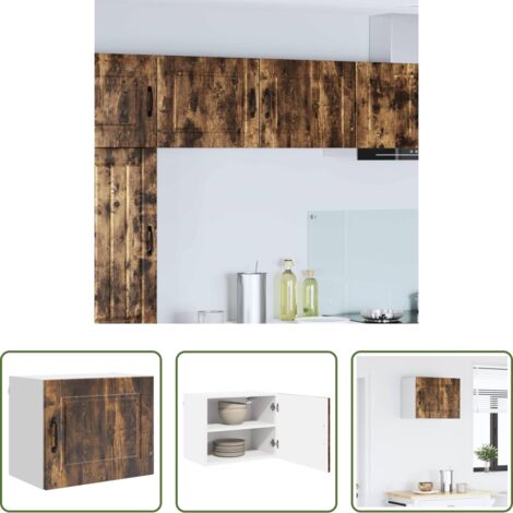 vidaXL Muebles de cocina -  Mueble de Cocina con estante Roble ahumado 50 x 31 x 40 cm
