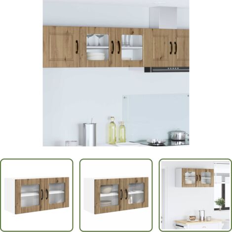 vidaXL Muebles de cocina -  Mueble de Cocina con estante Roble artesanal 80 x 31 x 40 cm