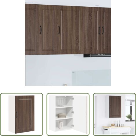 vidaXL Muebles de cocina -  Mueble de Cocina con estante Roble Marrón 50 x 31 x 80 cm