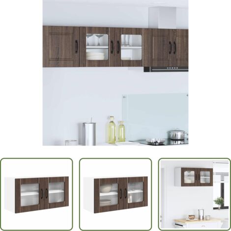 vidaXL Muebles de cocina -  Mueble de Cocina con estante Roble Marrón 80 x 31 x 40 cm