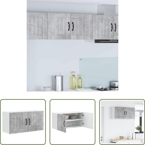 vidaXL Muebles de cocina -  Mueble de Cocina Gris Concreto 80 x 31 x 40 cm