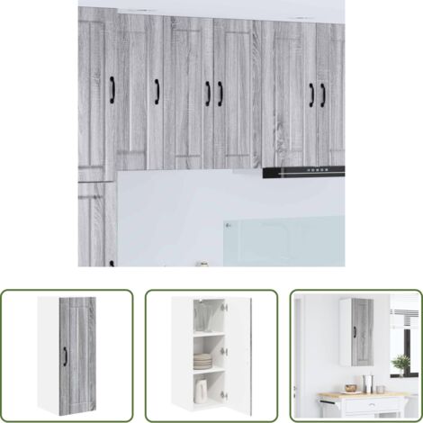 vidaXL Muebles de cocina -  Mueble de Cocina Gris Sonoma 30 x 31 x 80 cm