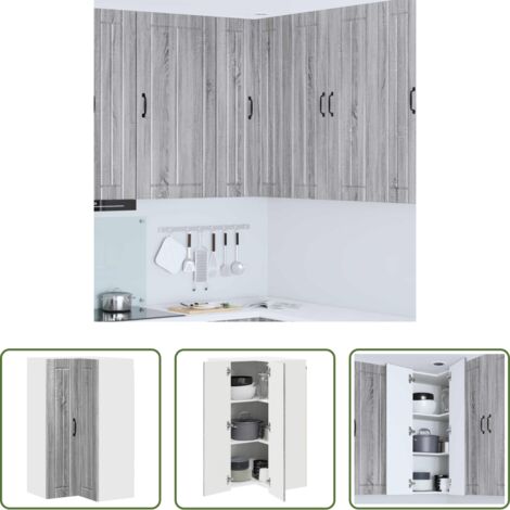 vidaXL Muebles de cocina -  Mueble de Cocina Gris Sonoma 57 x 57 x 100 cm