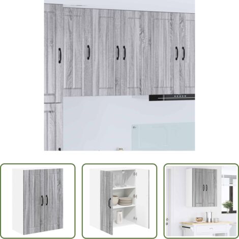vidaXL Muebles de cocina -  Mueble de Cocina Gris Sonoma 60 x 31 x 80 cm