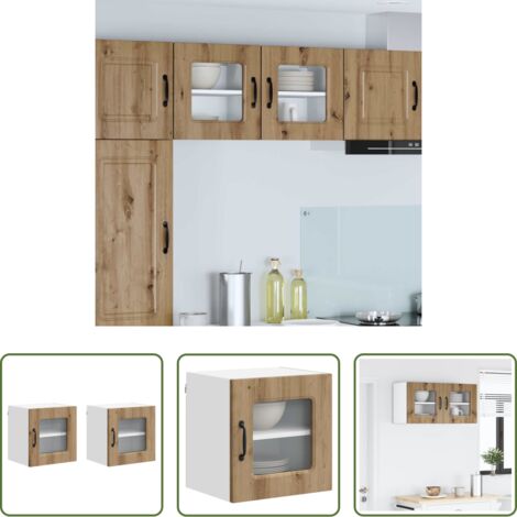 vidaXL Muebles de cocina -  Mueble de Cocina Kalmar 2 pcs Roble artesanal 40 x 31 x 40 cm