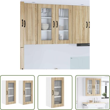 vidaXL Muebles de cocina -  Mueble de Cocina Kalmar 2 pcs Roble Sonoma 40 x 31 x 80 cm