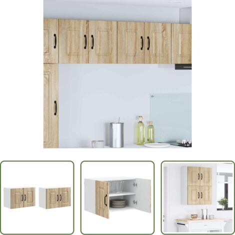 vidaXL Muebles de cocina -  Mueble de Cocina Kalmar 2 pcs Roble Sonoma 60 x 31 x 40 cm