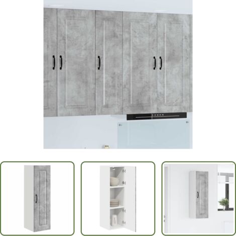 vidaXL Muebles de cocina -  Mueble de Cocina Kalmar Gris Concreto 30 x 31 x 100 cm