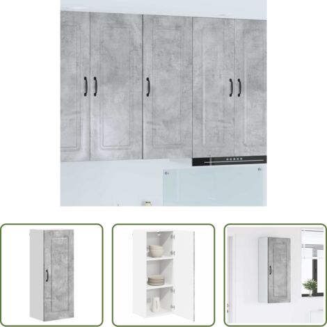 vidaXL Muebles de cocina -  Mueble de Cocina Kalmar Gris Concreto 40 x 31 x 100 cm