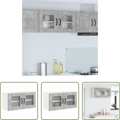 vidaXL Muebles de cocina -  Mueble de Cocina Kalmar Gris Concreto 80 x 31 x 40 cm
