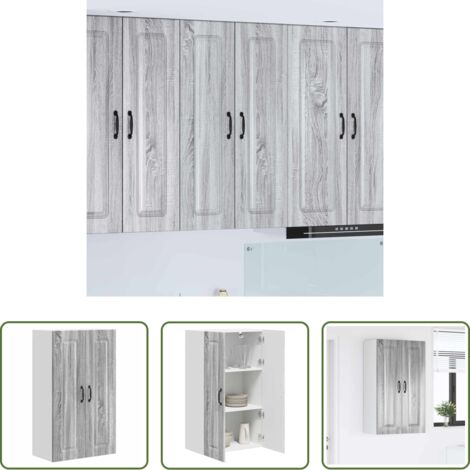vidaXL Muebles de cocina -  Mueble de Cocina Kalmar Gris Sonoma 60 x 31 x 100 cm
