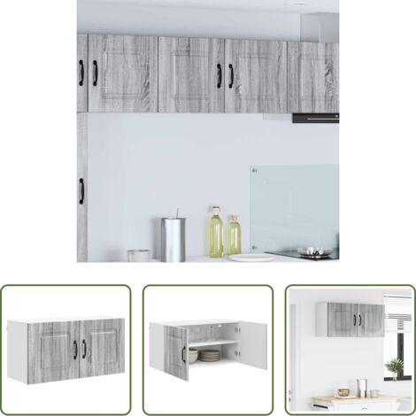 vidaXL Muebles de cocina -  Mueble de Cocina Kalmar Gris Sonoma 80 x 31 x 40 cm