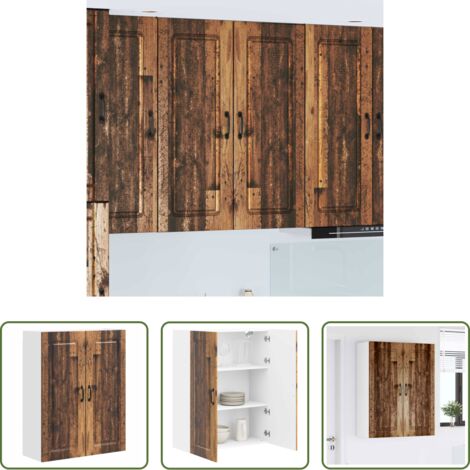 vidaXL Muebles de cocina -  Mueble de Cocina Kalmar Madera vieja 80 x 31 x 100 cm