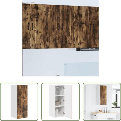 vidaXL Muebles de cocina -  Mueble de Cocina Kalmar Roble ahumado 30 x 31 x 80 cm