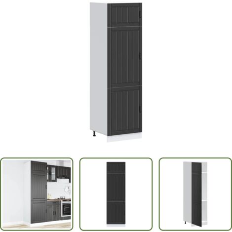 vidaXL Muebles de cocina -  Mueble de cocina Lucca de madera contrachapada negro