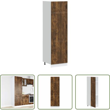 vidaXL Muebles de cocina -  Mueble de cocina Lucca de madera contrachapada roble ahumado