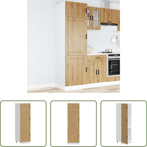 vidaXL Muebles de cocina -  Mueble de cocina Porto de madera contrachapada roble artesanal