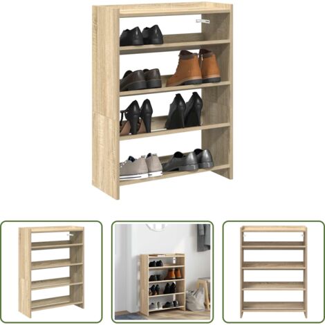vidaXL Muebles de entrada -  Mueble zapatero madera contrachapada roble sonoma 60x25x81 cm