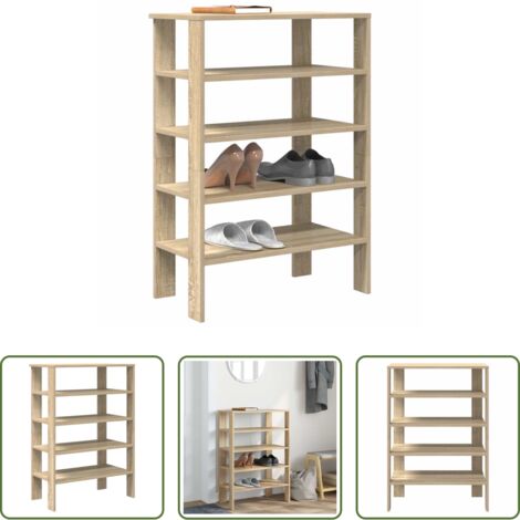 vidaXL Muebles de entrada -  Mueble zapatero madera contrachapada roble sonoma 61x32x87,5 cm