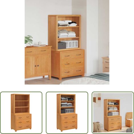 vidaXL Muebles de madera -  Conjunto de Muebles de Almacenaje Marrón Madera de ingeniería