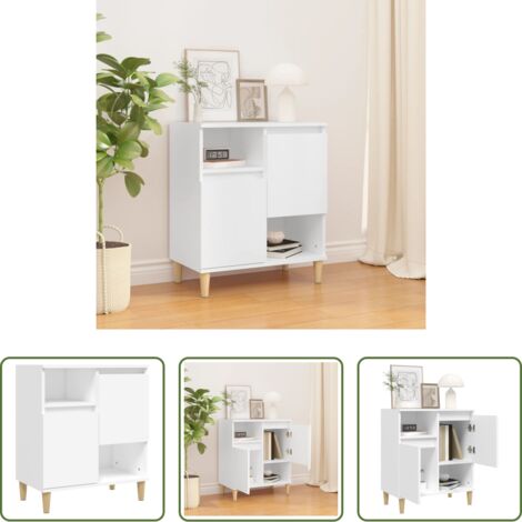 vidaXL Muebles de madera contrachapada -  Aparador de madera contrachapada blanco 60x35x70 cm