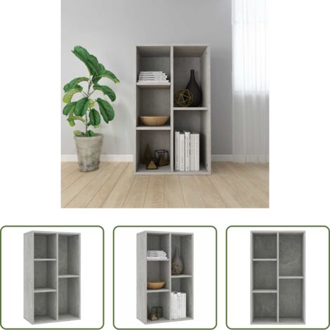 vidaXL Muebles de madera -  Estantería/Aparador madera contrachapada gris 50x25x80 cm