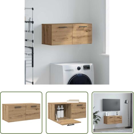 vidaXL Muebles de madera -  Mueble de pared Roble artisan 80 x 36.5 x 35 cm