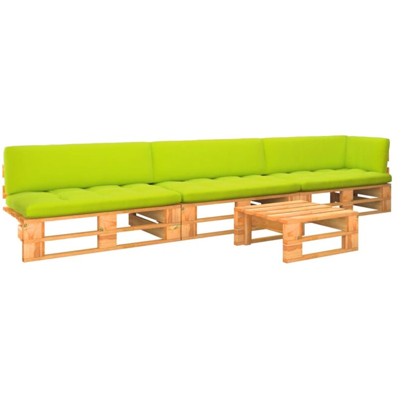 

Vidaxl - Muebles de palets 4 pzas madera pino impregnada marrón miel - Marrón