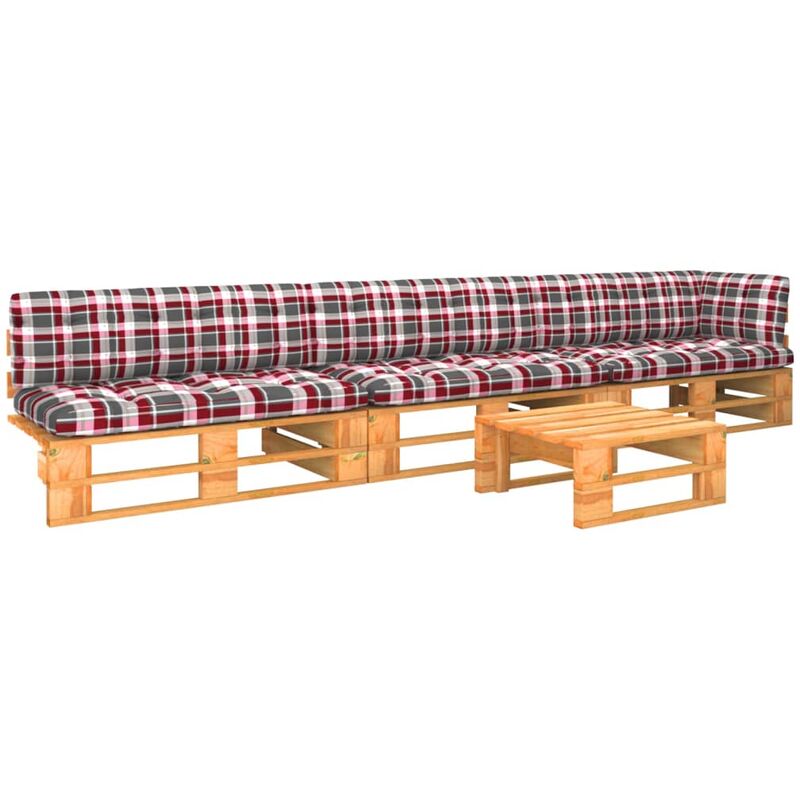 

Vidaxl - Muebles de palets 4 pzas madera pino impregnada marrón miel - Marrón