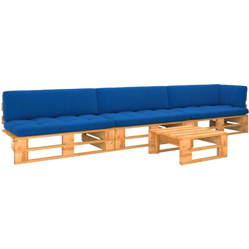 

Vidaxl - Muebles de palets 4 pzas madera pino impregnada marrón miel - Marrón