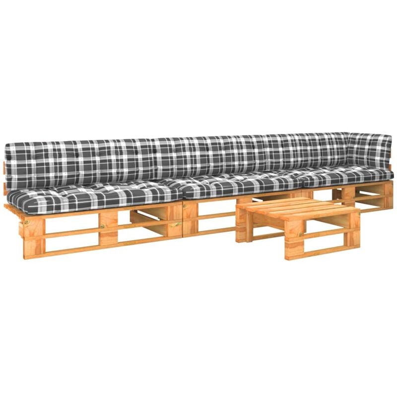 

Vidaxl - Muebles de palets 4 pzas madera pino impregnada marrón miel - Marrón
