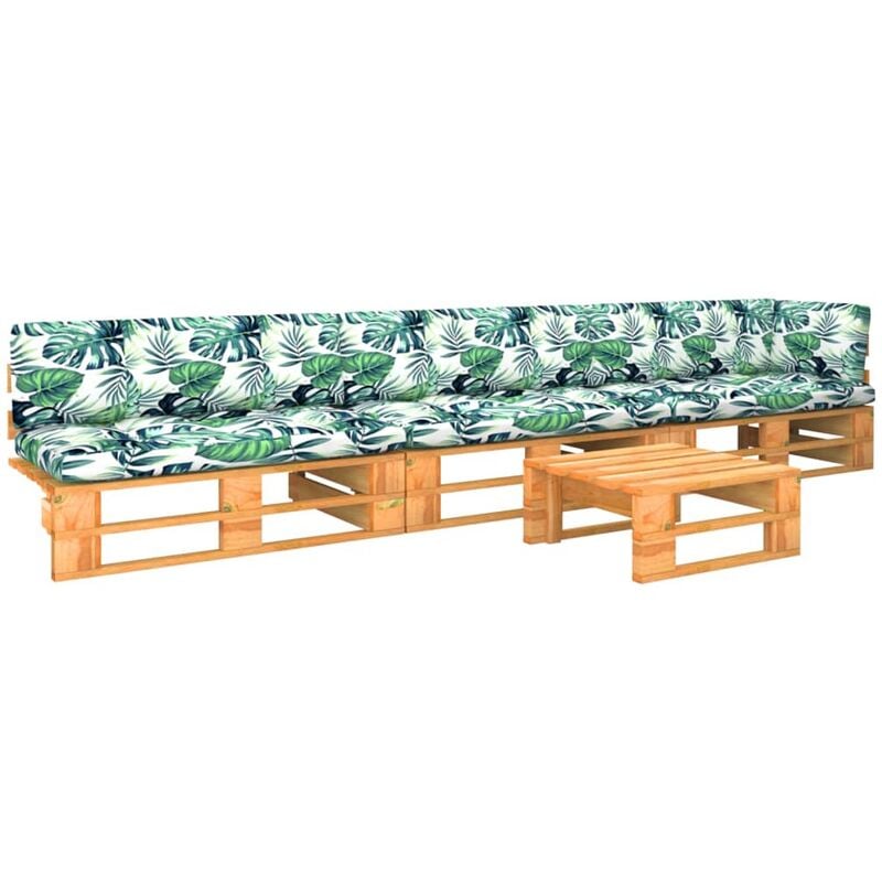 

Vidaxl - Muebles de palets 4 pzas madera pino impregnada marrón miel - Marrón