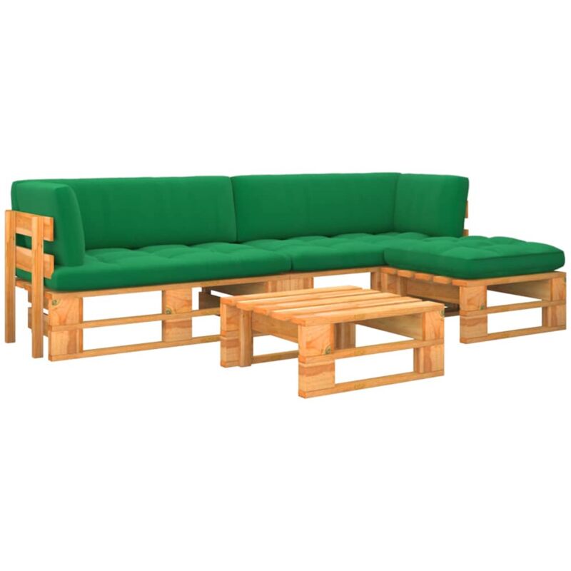 

Muebles de palets 4 pzas madera pino impregnada marrón miel - Marrón - Vidaxl