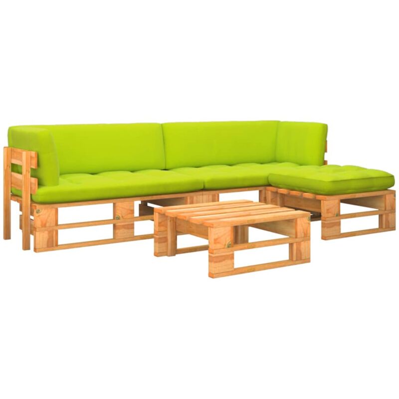 

Muebles de palets 4 pzas madera pino impregnada marrón miel - Marrón - Vidaxl