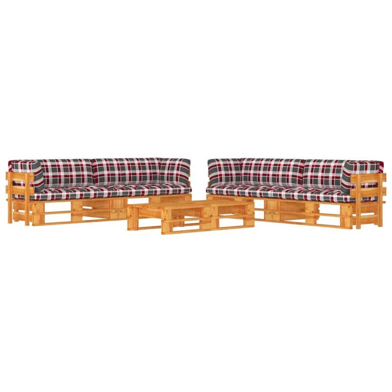 

Muebles de palets 6 pzas madera pino impregnada marrón miel - Marrón - Vidaxl