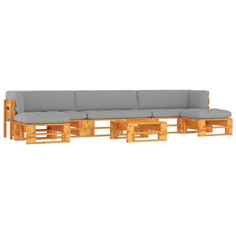 

Muebles de palets 6 pzas madera pino impregnada marrón miel - Marrón - Vidaxl