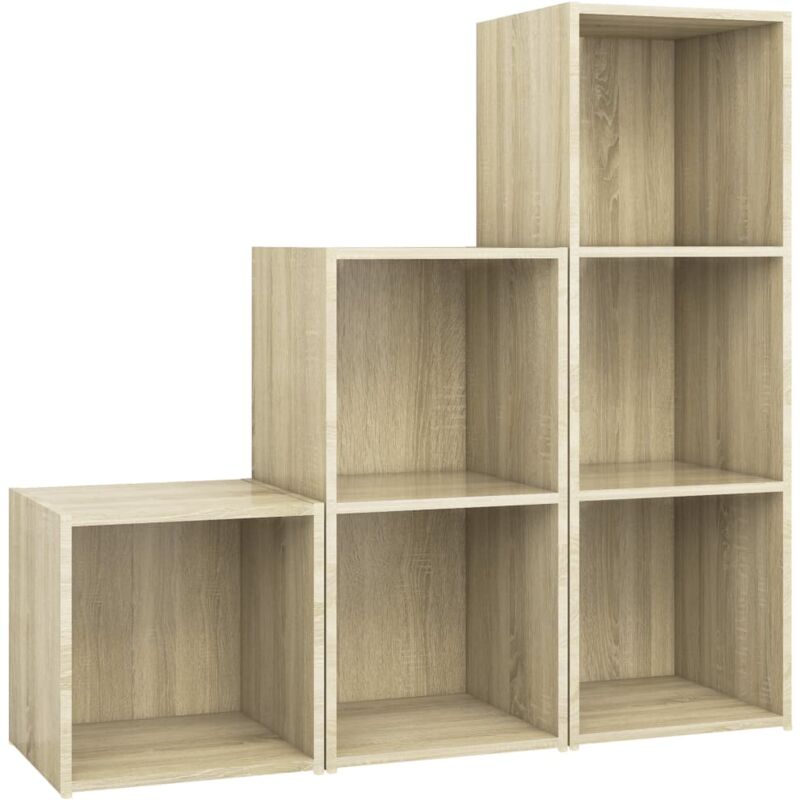 

Muebles de pared de TV 3 pzas aglomerado color roble Sonoma - Marrón - Vidaxl