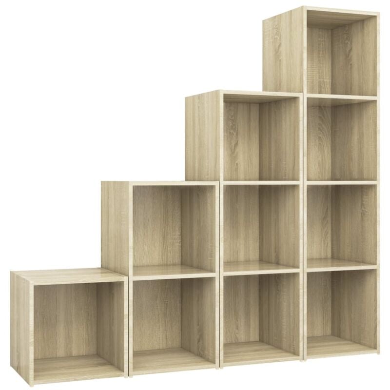 

Muebles de pared de TV 4 pzas aglomerado color roble Sonoma - Marrón - Vidaxl
