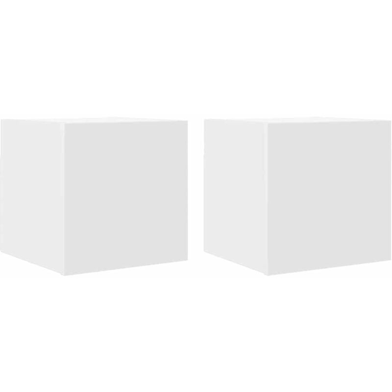 

Muebles de pared para TV 2 uds blanco 30,5x30x30 cm - Blanco - Vidaxl