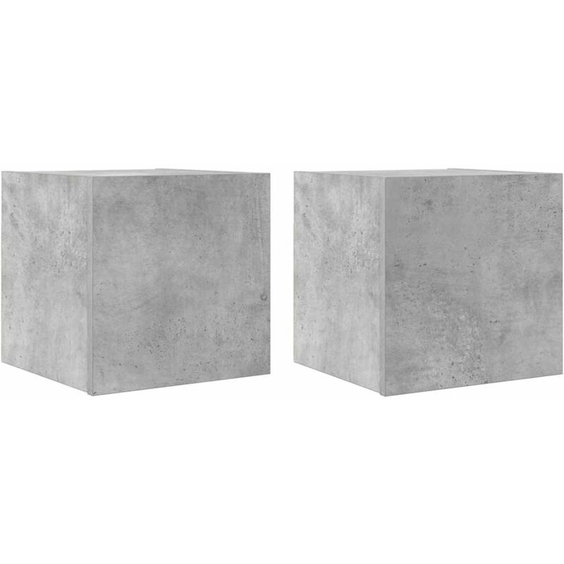 

Muebles de pared para TV 2 unidades gris hormigón 30,5x30x30 cm - Gris - Vidaxl