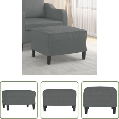 vidaXL Muebles de sala -  Reposapiés de tela gris oscuro 60x50x41 cm