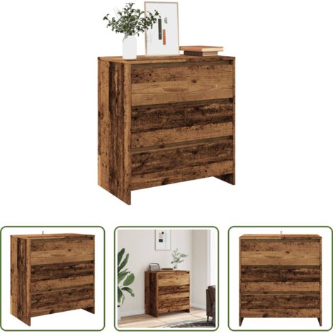 vidaXL Muebles de salón -  Aparador de madera de ingeniería envejecida 70x41x75 cm