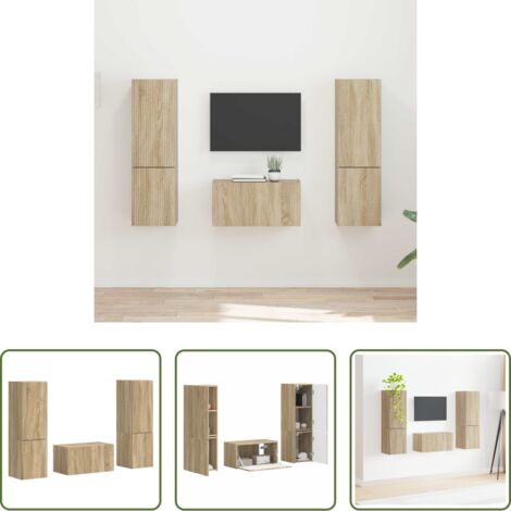 vidaXL Muebles de TV modernos -  Conjunto de mueble de TV 5 pcs Roble Sonoma