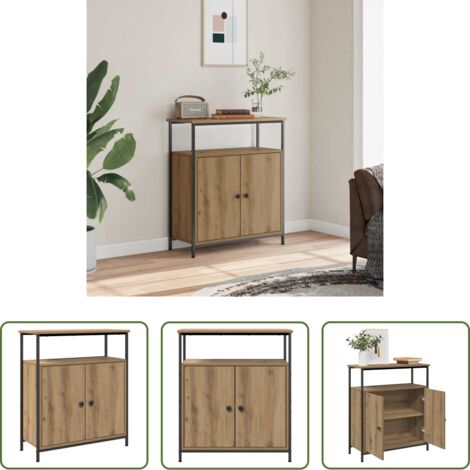 vidaXL Muebles decorativos - Aparador de madera de ingeniería roble artisian 70x30x80 cm