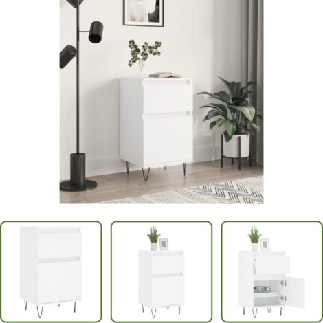 vidaXL Muebles decorativos -  Aparador madera de ingeniería blanco 40x35x70 cm