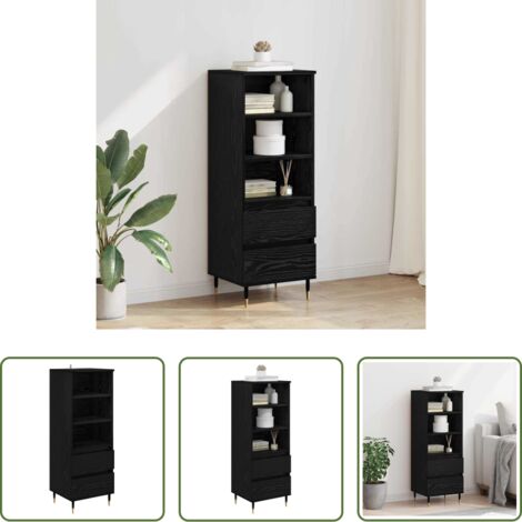 vidaXL Muebles modernos -  Alacena Roble Negro 40 x 36 x 110 cm Madera contrachapada