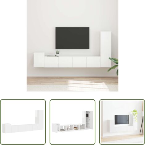 vidaXL Muebles modernos -  Conjunto de mueble de TV 3 pcs brillante Madera de ingeniería
