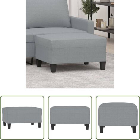 vidaXL Muebles modernos -  Reposapiés de tela gris claro 70x55x41 cm